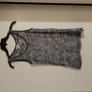 WOMENS MOSSIMO GRAY HENLEY BURNOUT TANK TOP SIZE MEDIUM